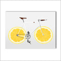 Cycling Art Decor Posters and Prints Bicycle Lemon