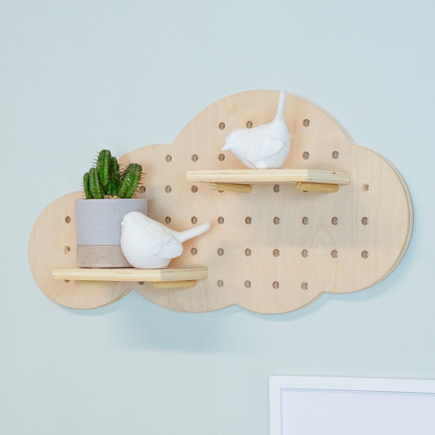 Pegboard-organizer in Cloud Shape