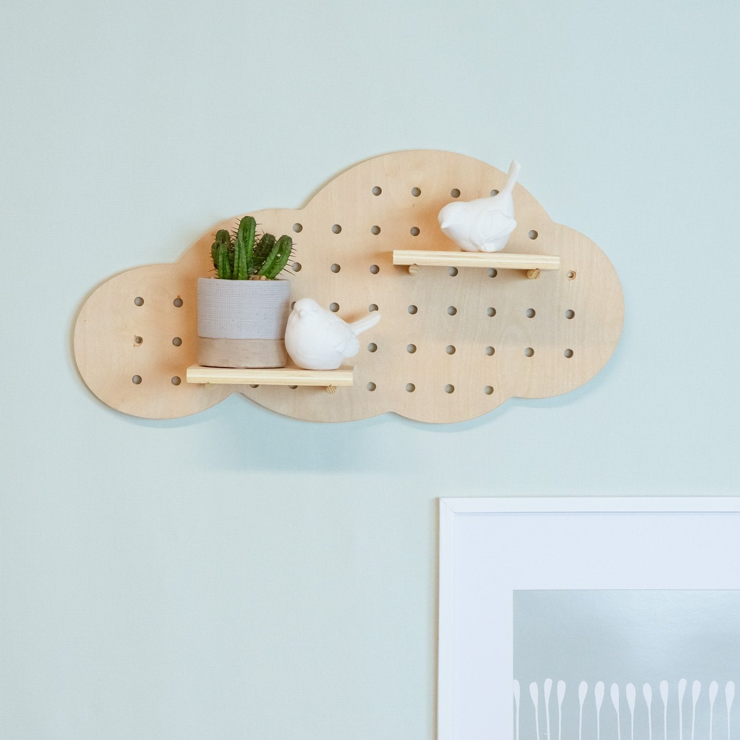 Pegboard-organizer in Cloud Shape