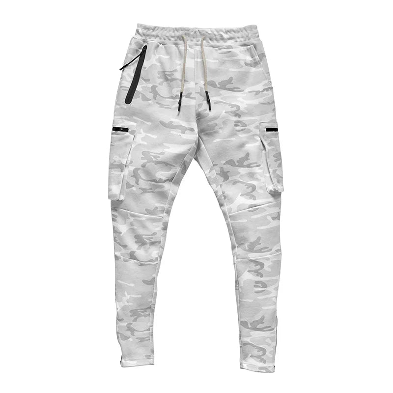 Men's Cargo Pants Gym Workout Sweatpants Tactical Training Track Pants Fitness Casual Jogger Trousers Outdoor Hiking Sport Pants