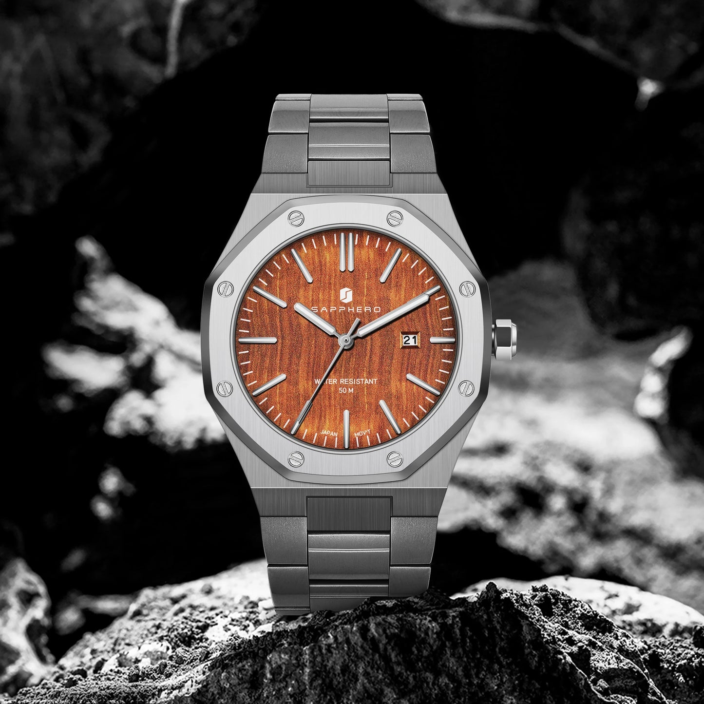 SAPPHERO Fashion Men's Watches Stainless Steel Watches Men's Business Watches Date Display Waterproof Men's Watches For Men