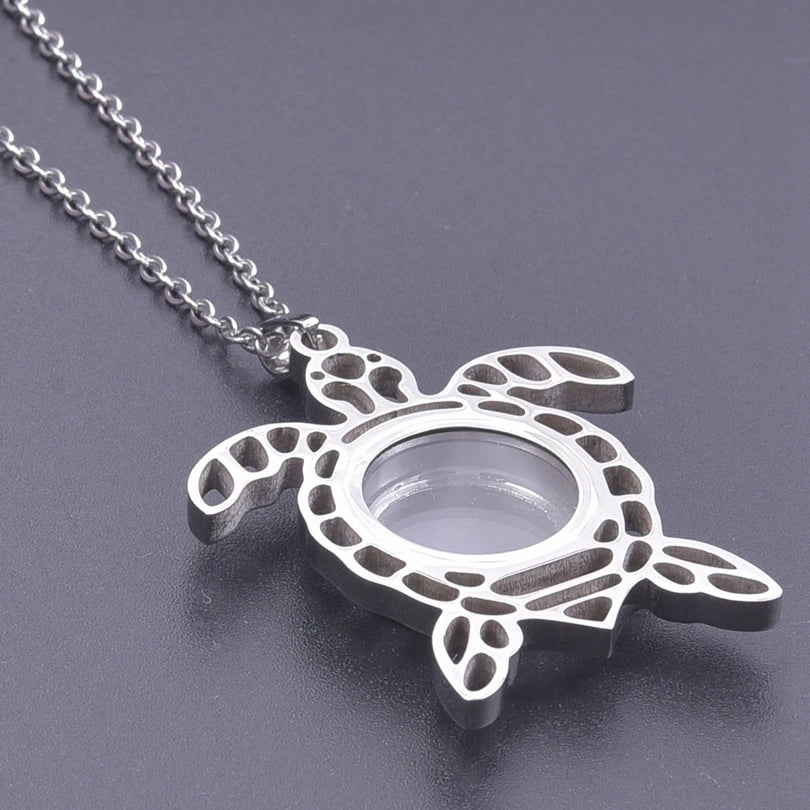 1Pc Gothic Moon Cross Round Memory Relicario Pendant Necklaces Jewelry Animal Glass Floating Cremation Ashes Locket Men Collares