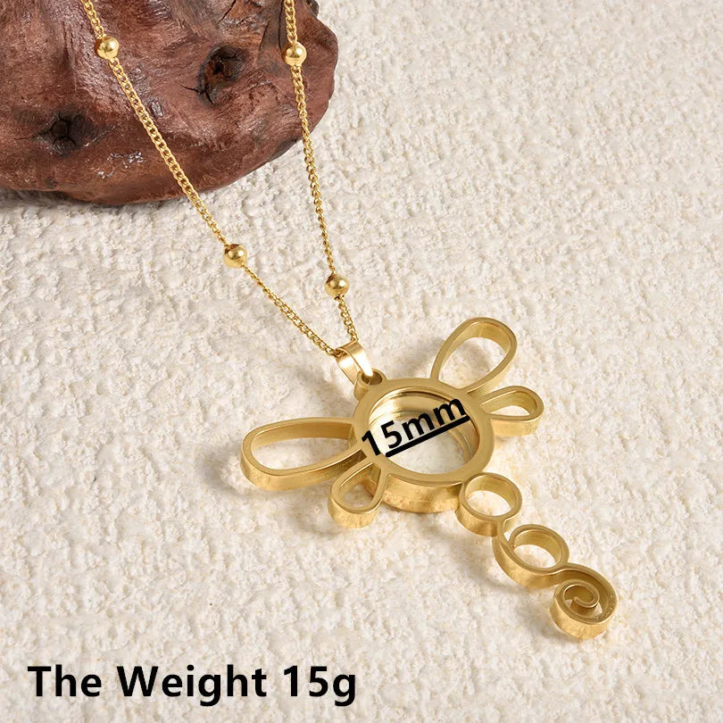 1Pc Gothic Moon Cross Round Memory Relicario Pendant Necklaces Jewelry Animal Glass Floating Cremation Ashes Locket Men Collares