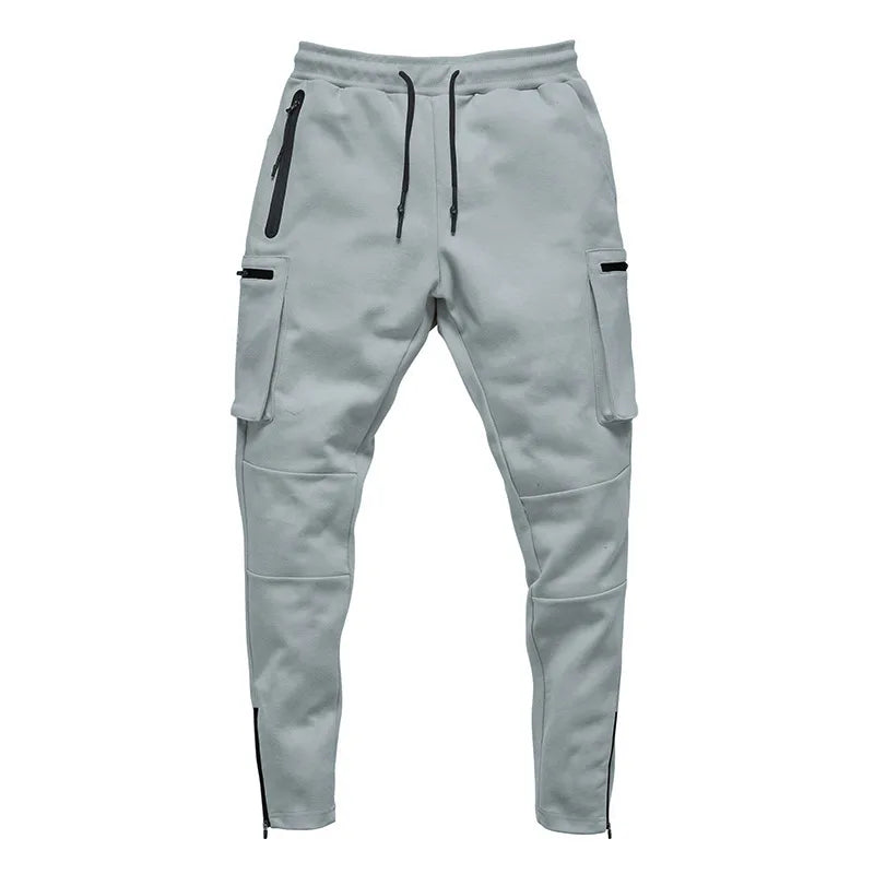 Men's Cargo Pants Gym Workout Sweatpants Tactical Training Track Pants Fitness Casual Jogger Trousers Outdoor Hiking Sport Pants