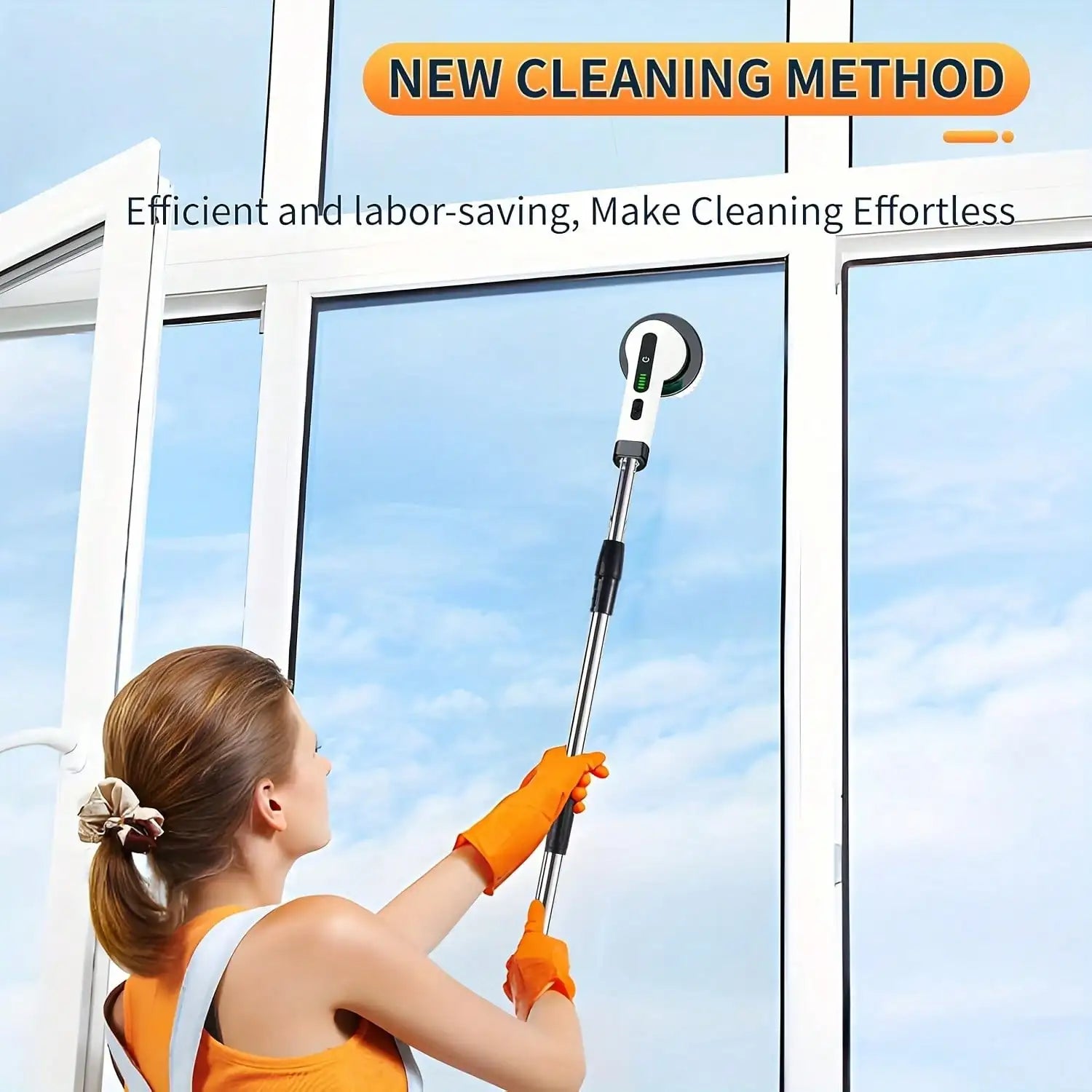 9 In 1 Electric Spin Scrubber Cordless Waterproof Cleaning Brush Multifunctional Tile Floor Tub Bathroom Kitchen Household Tool