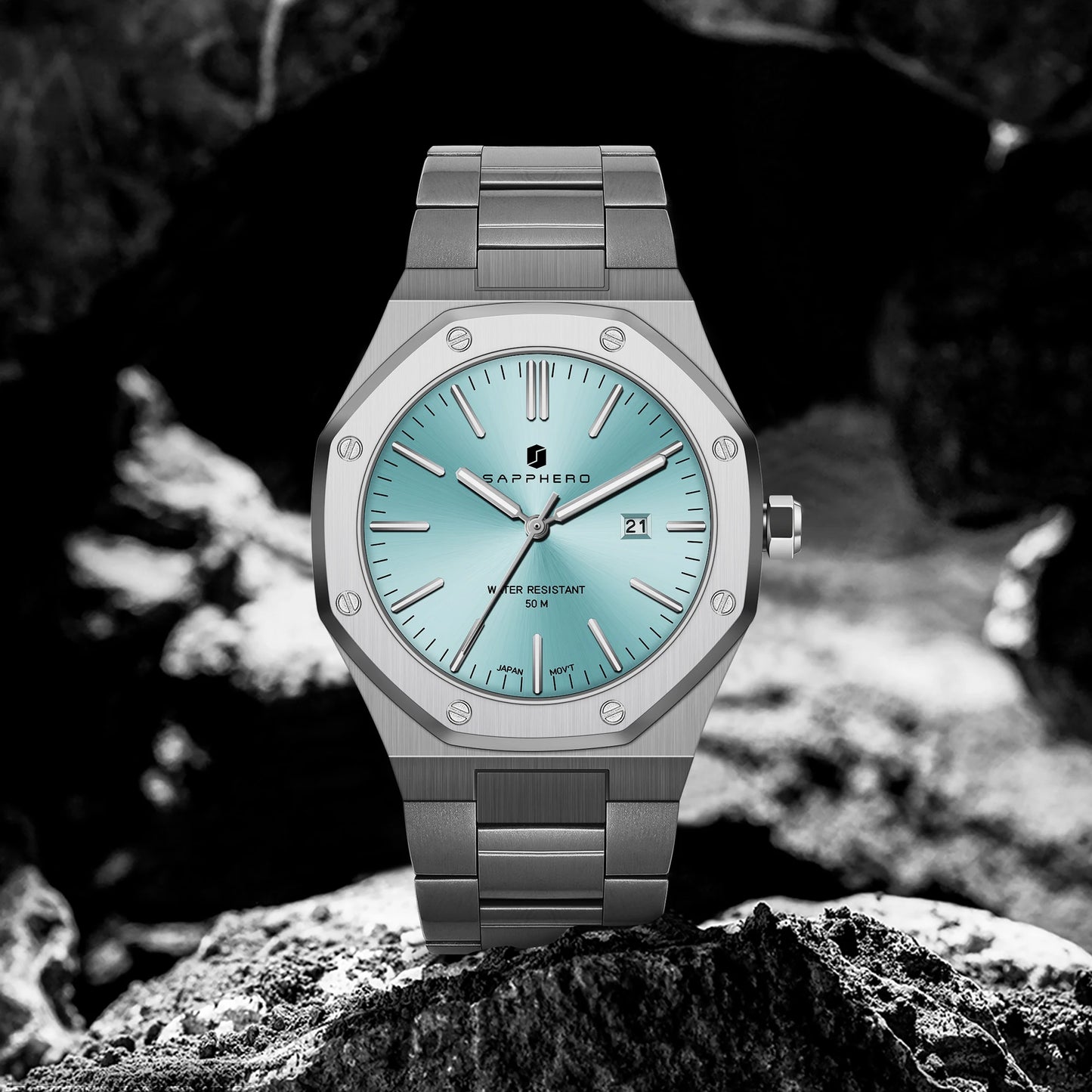 SAPPHERO Fashion Men's Watches Stainless Steel Watches Men's Business Watches Date Display Waterproof Men's Watches For Men