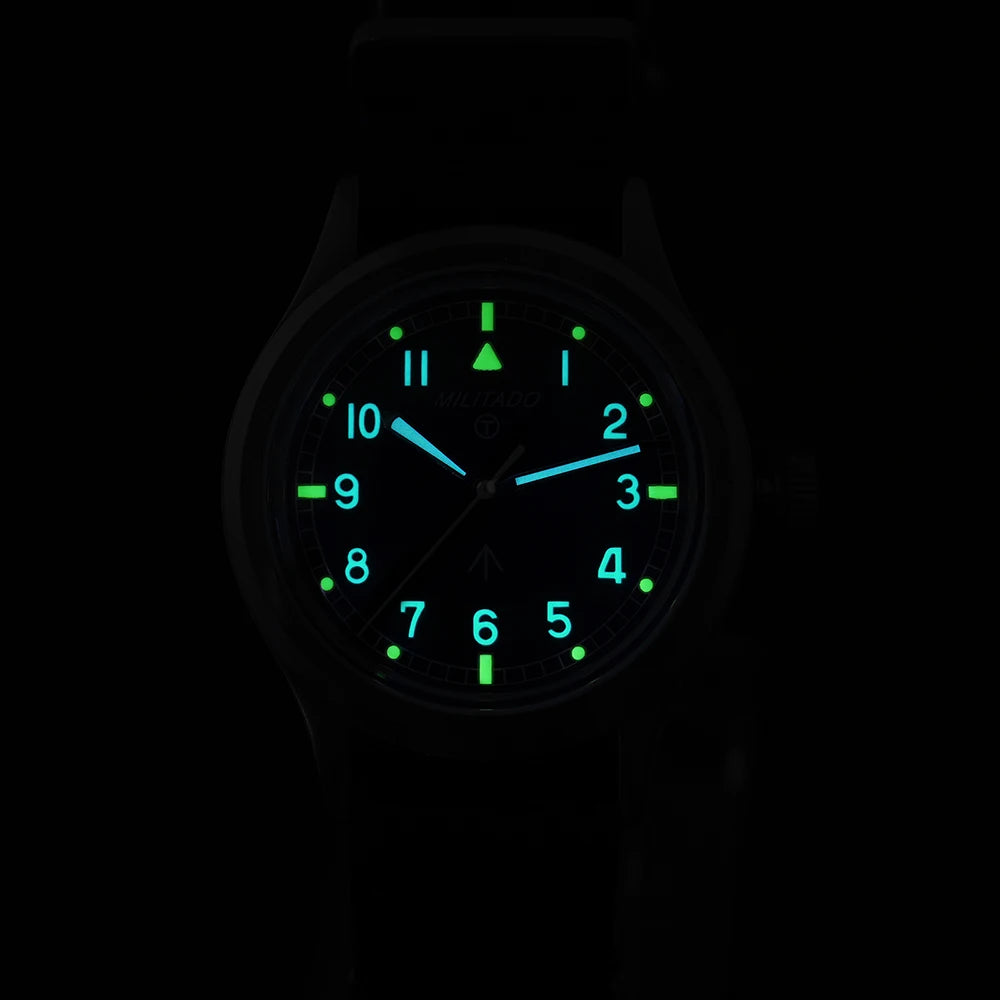 Militado ML22 Limited Edition Quartz Watch Miyota 2035 Movement K1 Glass Vintage Watch BGW9 C3 Luminous 10Bar Men's Watch