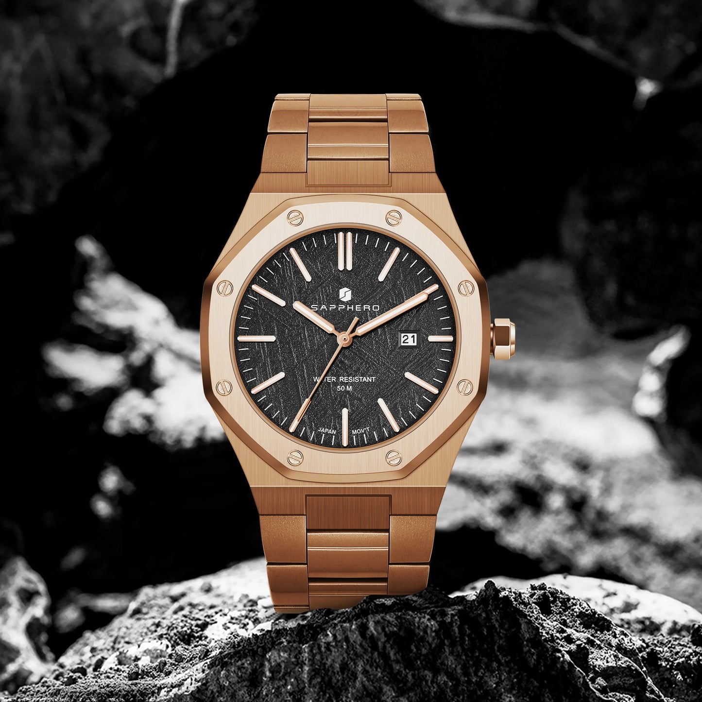 SAPPHERO Fashion Men's Watches Stainless Steel Watches Men's Business Watches Date Display Waterproof Men's Watches For Men
