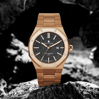 SAPPHERO Fashion Men's Watches Stainless Steel Watches Men's Business Watches Date Display Waterproof Men's Watches For Men