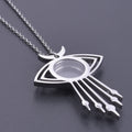 1Pc Gothic Moon Cross Round Memory Relicario Pendant Necklaces Jewelry Animal Glass Floating Cremation Ashes Locket Men Collares