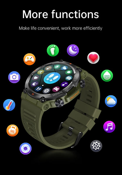 SENBONO Men's Smart Watch  Big Screen Bluetooth Call 400mAh Military Outdoor Sports Fitness Tracker Smartwatch Men Women K56