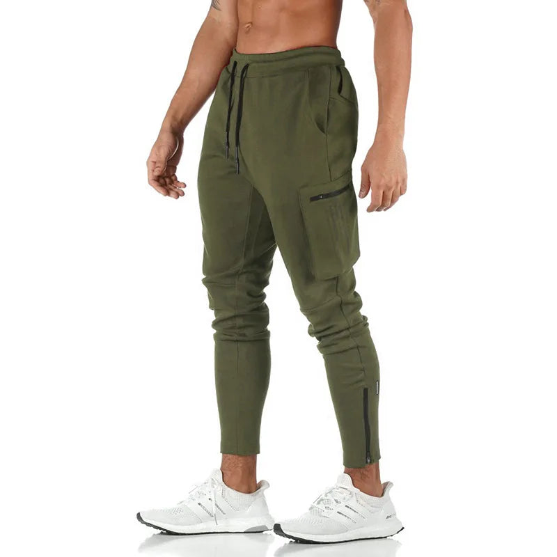 Men's Tactical Cargo Jogger Pants Camo Cotton Elastic Waist Gym Workout Running Training Streetwear Casual Sportswear Trousers