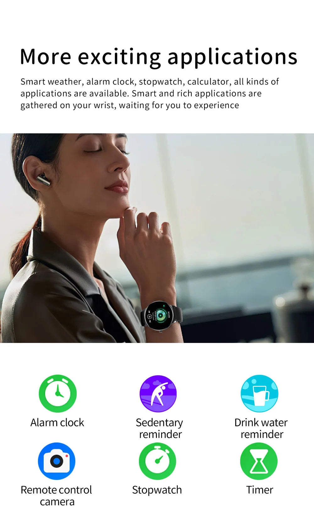 COLMI V89 Women's Smartwatch 1.43” AMOLED Display Bluetooth Phone Calls Health Tracker Waterproof Bluetooth Smart Watch