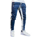   2024 New Sports Casual Pants Low Feet Zip Pocket Cotton Summer Pants Casual Men's Sports Pants Running Pants Splice Stripe Gym