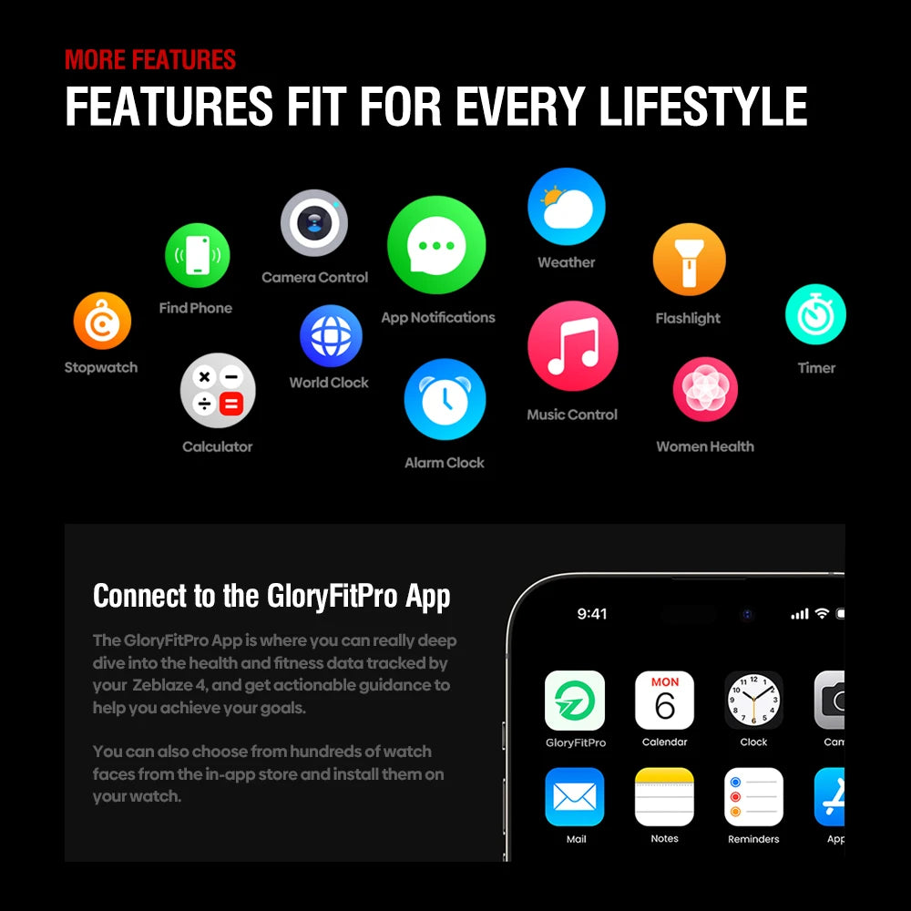NEW 2025 Zeblaze Stratos 4 GPS Smartwatch 1.43" AMOLED Screen Compass Barometric Altimeter Flashlight Voice Calling Smart Watch