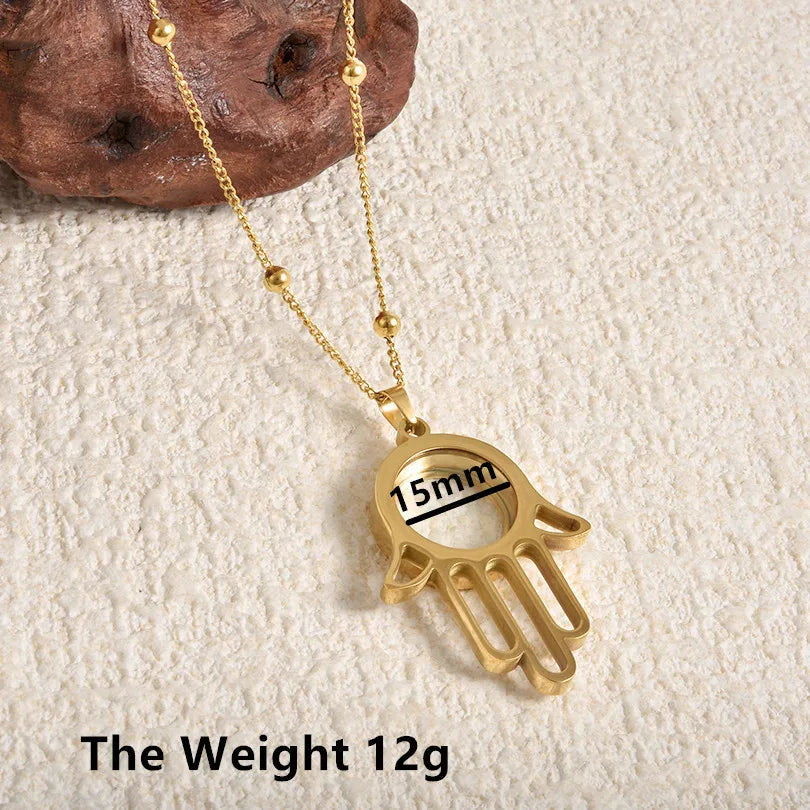 1Pc Gothic Moon Cross Round Memory Relicario Pendant Necklaces Jewelry Animal Glass Floating Cremation Ashes Locket Men Collares