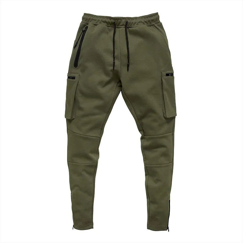 Men's Cargo Pants Gym Workout Sweatpants Tactical Training Track Pants Fitness Casual Jogger Trousers Outdoor Hiking Sport Pants