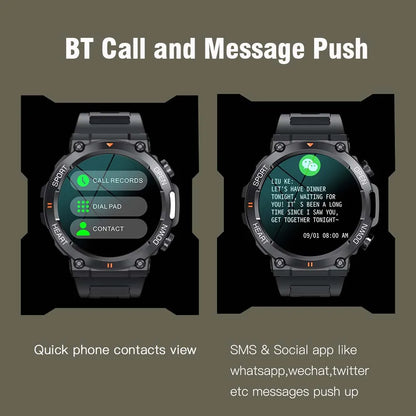 SENBONO Men's Smart Watch  Big Screen Bluetooth Call 400mAh Military Outdoor Sports Fitness Tracker Smartwatch Men Women K56