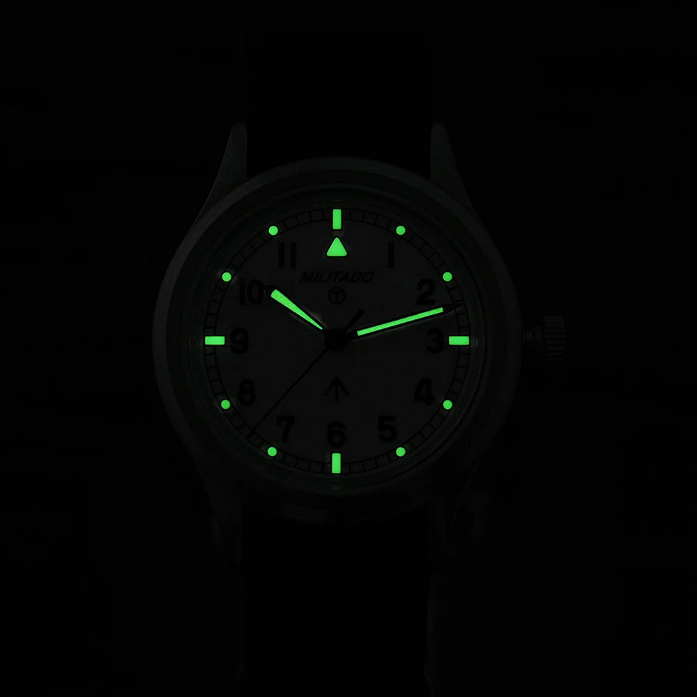 Militado ML22 Limited Edition Quartz Watch Miyota 2035 Movement K1 Glass Vintage Watch BGW9 C3 Luminous 10Bar Men's Watch
