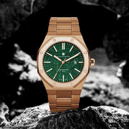 SAPPHERO Fashion Men's Watches Stainless Steel Watches Men's Business Watches Date Display Waterproof Men's Watches For Men