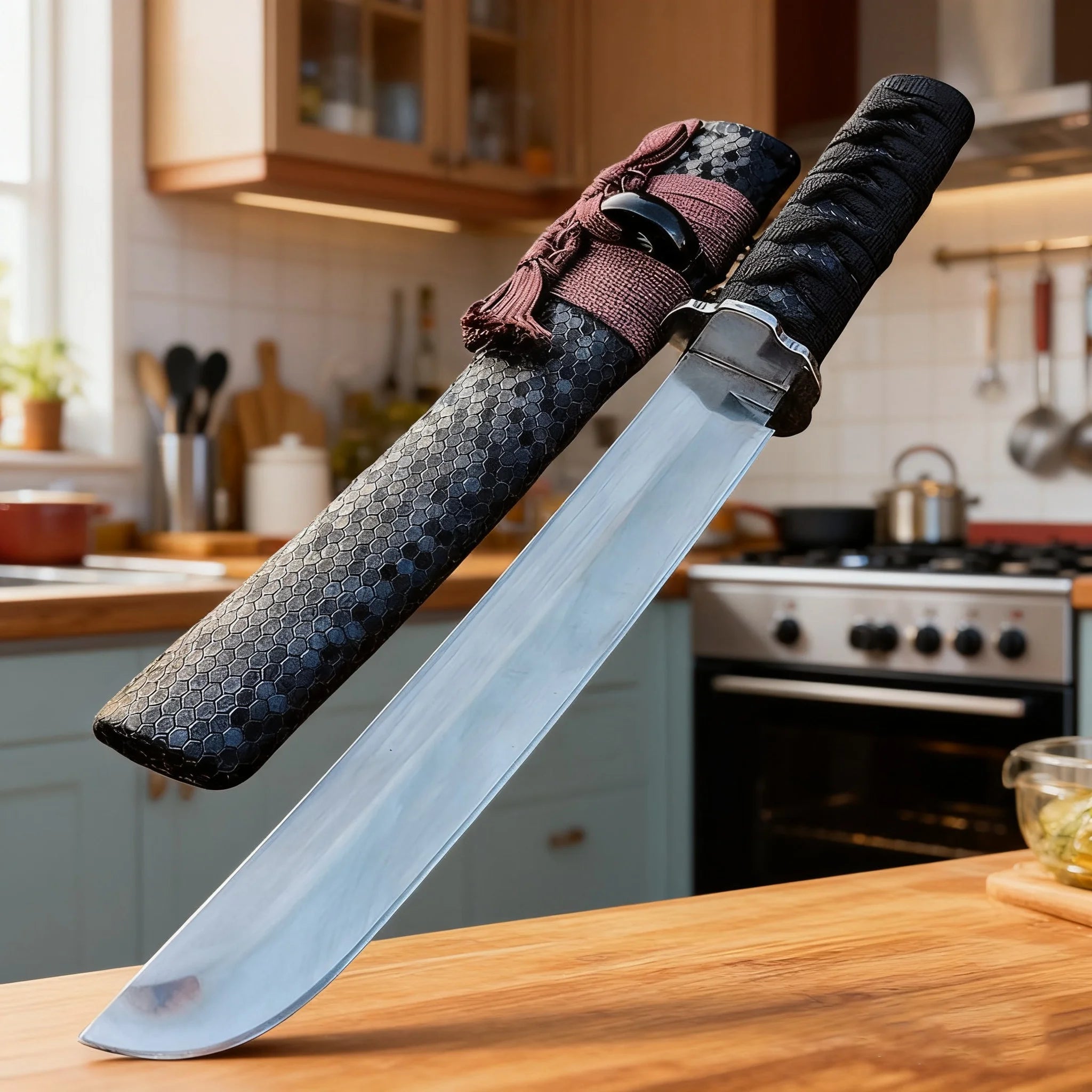 High-hardness pig and sheep slaughtering, butcher's meat cutting knife, kitchen accessories, high-carbon steel straight knife