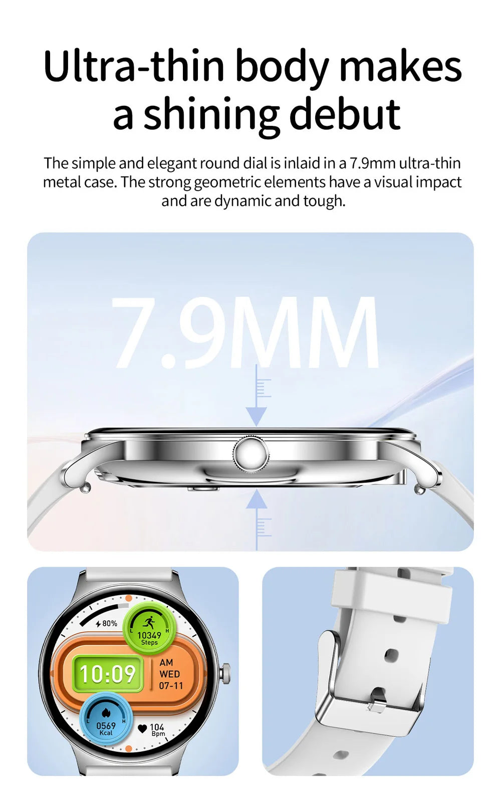 COLMI V89 Women's Smartwatch 1.43” AMOLED Display Bluetooth Phone Calls Health Tracker Waterproof Bluetooth Smart Watch