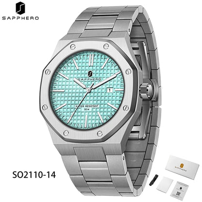 SAPPHERO Fashion Men's Watches Stainless Steel Watches Men's Business Watches Date Display Waterproof Men's Watches For Men