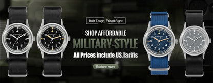Militado ML22 Limited Edition Quartz Watch Miyota 2035 Movement K1 Glass Vintage Watch BGW9 C3 Luminous 10Bar Men's Watch
